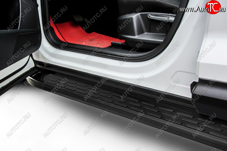 17 399 р. Пороги алюминиевые Slitkoff Ford Explorer U502 1-ый рестайлинг, 5 дв. (2015-2018) (Premium Black)  с доставкой в г. Чебоксары