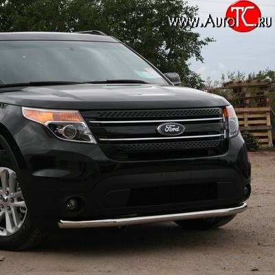 16 739 р. Одинарная защита переднего бампера Novline (нержавеющая сталь 60мм)  Ford Explorer  U502 (2010-2016) дорестайлинг  с доставкой в г. Чебоксары