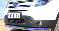 16 949 р. Одинарная защита переднего бампера диаметром 76 мм SLITKOFF  Ford Explorer  U502 (2010-2016) дорестайлинг  с доставкой в г. Чебоксары. Увеличить фотографию 2