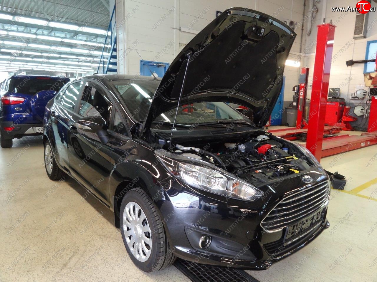 1 549 р. Упор капота Russtal Ford Fiesta 6 седан рестайлинг (2012-2019)  с доставкой в г. Чебоксары