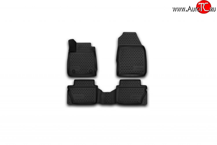 2 259 р. Коврики в салон Element Ford Fiesta 6 седан рестайлинг (2012-2019) (Чёрные)  с доставкой в г. Чебоксары