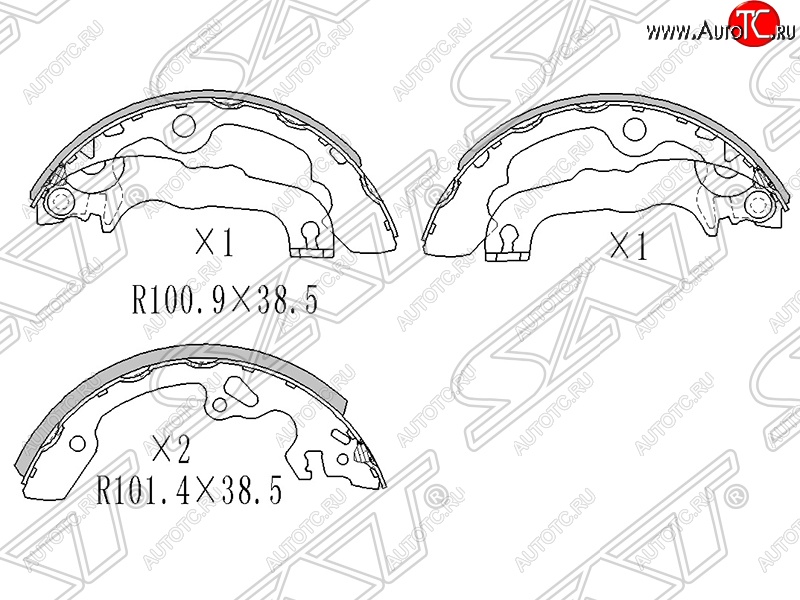1 349 р. Колодки тормозные SAT (задние) Ford Focus 1 хэтчбэк 5 дв. дорестайлинг (1998-2002)  с доставкой в г. Чебоксары