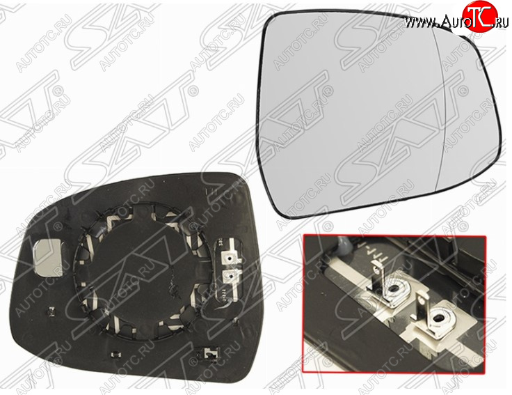 519 р. Правое полотно зеркала SAT (асферическое, с обогревом) Ford Focus 2 универсал рестайлинг (2007-2011)  с доставкой в г. Чебоксары