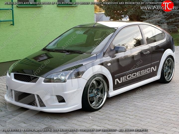 14 199 р. Пороги накладки Neodesign Ford Focus 2 хэтчбэк 3 дв. рестайлинг (2007-2011)  с доставкой в г. Чебоксары