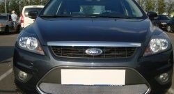 1 469 р. Сетка на бампер Russtal (хром) Ford Focus 2 седан рестайлинг (2007-2011)  с доставкой в г. Чебоксары. Увеличить фотографию 4
