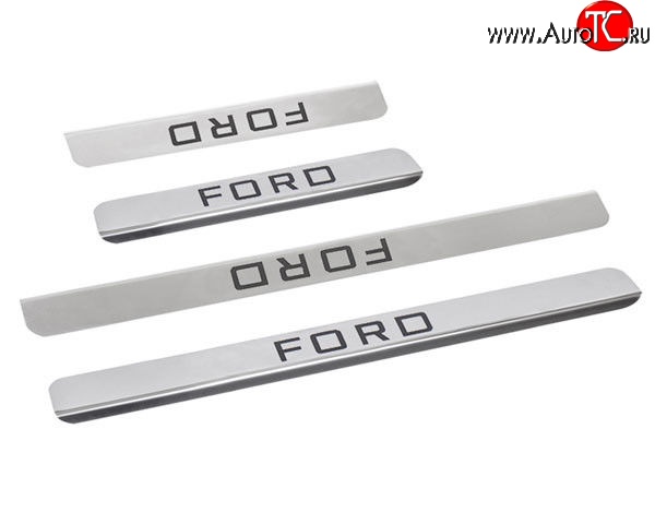 819 р. Накладки на порожки автомобиля M-VRS (нанесение надписи методом окраски) Ford Focus 3 седан рестайлинг (2014-2019)  с доставкой в г. Чебоксары