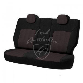 5 399 р. Чехлы для сидений (GhiaTitanium) Lord Autofashion Дублин (жаккард) Ford Focus 2 хэтчбэк 5 дв. дорестайлинг (2004-2008) (Черный, вставка Ёж Красный)  с доставкой в г. Чебоксары. Увеличить фотографию 2