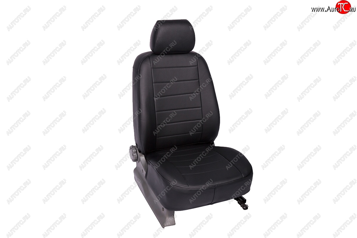 5 999 р. Чехлы Seintex (экокожа, 40/60, кроме комплектации Sport) Ford Focus 2 хэтчбэк 5 дв. дорестайлинг (2004-2008) (черный)  с доставкой в г. Чебоксары