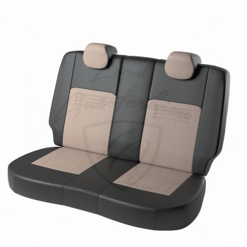 6 799 р. Чехлы для сидений (GhiaTitanium) Lord Autofashion Турин (экокожа) Ford Focus 2 хэтчбэк 5 дв. дорестайлинг (2004-2008) (Черный, вставка бежевая)  с доставкой в г. Чебоксары. Увеличить фотографию 2