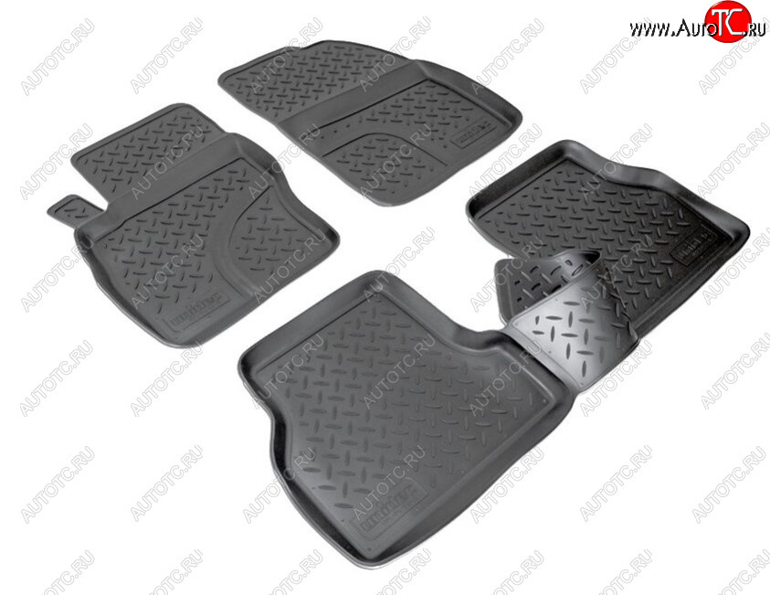 2 199 р. Комплект ковриков в салон Norplast Unidec Ford Focus 2  седан дорестайлинг (2004-2008) (Цвет: черный)  с доставкой в г. Чебоксары