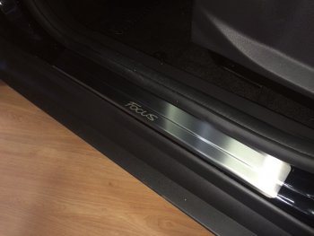 2 199 р. Накладки порожков салона INOX Ford Focus 3 седан рестайлинг (2014-2019) (Нержавеющая сталь)  с доставкой в г. Чебоксары. Увеличить фотографию 4