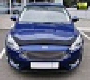 4 599 р. Дефлектор капота SIM Ford Focus 3 седан рестайлинг (2014-2019)  с доставкой в г. Чебоксары. Увеличить фотографию 2