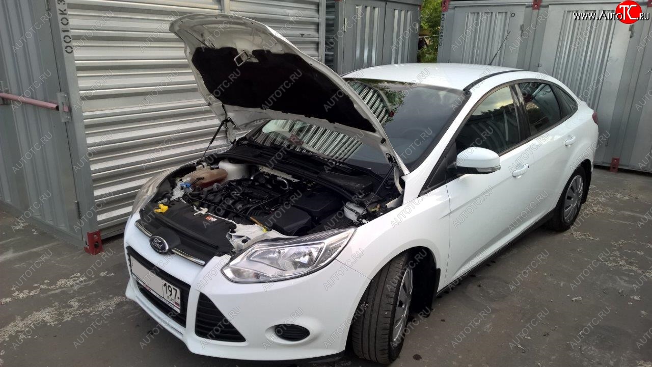 2 049 р. Упоры капота Russtal Ford Focus 3 седан рестайлинг (2014-2019)  с доставкой в г. Чебоксары
