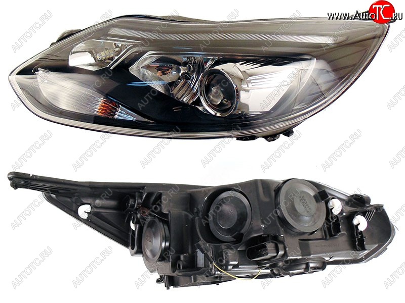 42 999 р. Левая фара SAT (ксенон,линза,чёрная) Ford Focus 3 универсал дорестайлинг (2010-2015)  с доставкой в г. Чебоксары