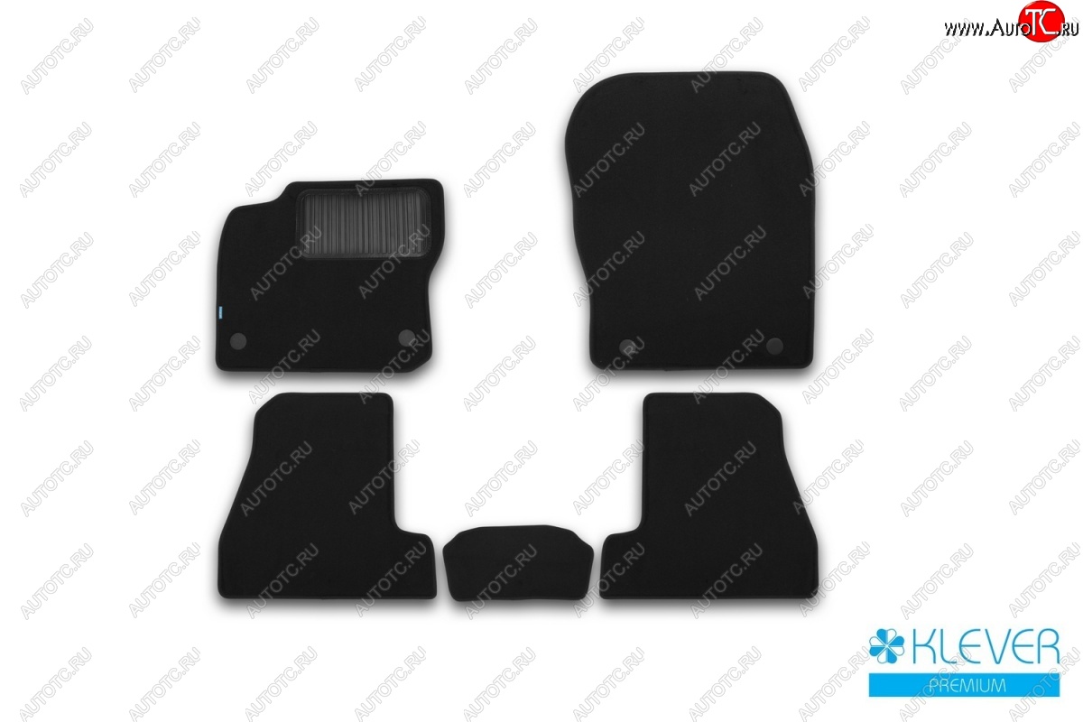 1 043 р. Коврики в салон Klever Premium (текстиль)  Ford Focus  3 (2011-2015) седан дорестайлинг (Черный)  с доставкой в г. Чебоксары