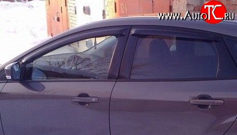 999 р. Комплект дефлекторов окон (ветровиков) 4 шт. Russtal Ford Focus 3 хэтчбэк дорестайлинг (2010-2015)  с доставкой в г. Чебоксары