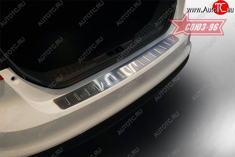 1 529 р. Накладка на задний бампер Souz-96 (штампованная)  Ford Focus  3 (2011-2019) седан дорестайлинг, седан рестайлинг  с доставкой в г. Чебоксары