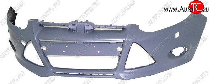 3 399 р. Передний бампер стандартный SAT (под омыватели фар) Ford Focus 3 универсал дорестайлинг (2010-2015) (Неокрашенный)  с доставкой в г. Чебоксары