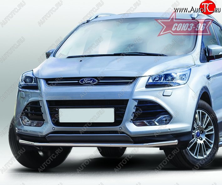 14 264 р. Защита переднего бампера одинарная Souz-96 Premium High (d42) Ford Kuga 2 дорестайлинг (2013-2016)  с доставкой в г. Чебоксары