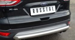 13 949 р. Одинарная защита заднего бампера из трубы диаметром 76 мм SLITKOFF  Ford Kuga  2 (2013-2016) дорестайлинг  с доставкой в г. Чебоксары. Увеличить фотографию 2