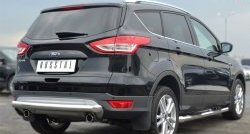 13 949 р. Одинарная защита заднего бампера из трубы диаметром 76 мм SLITKOFF  Ford Kuga  2 (2013-2016) дорестайлинг  с доставкой в г. Чебоксары. Увеличить фотографию 3