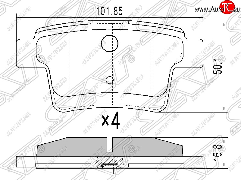 879 р. Колодки тормозные задние SAT Ford Mondeo Mk3,B4Y дорестайлинг, седан (2000-2003)  с доставкой в г. Чебоксары