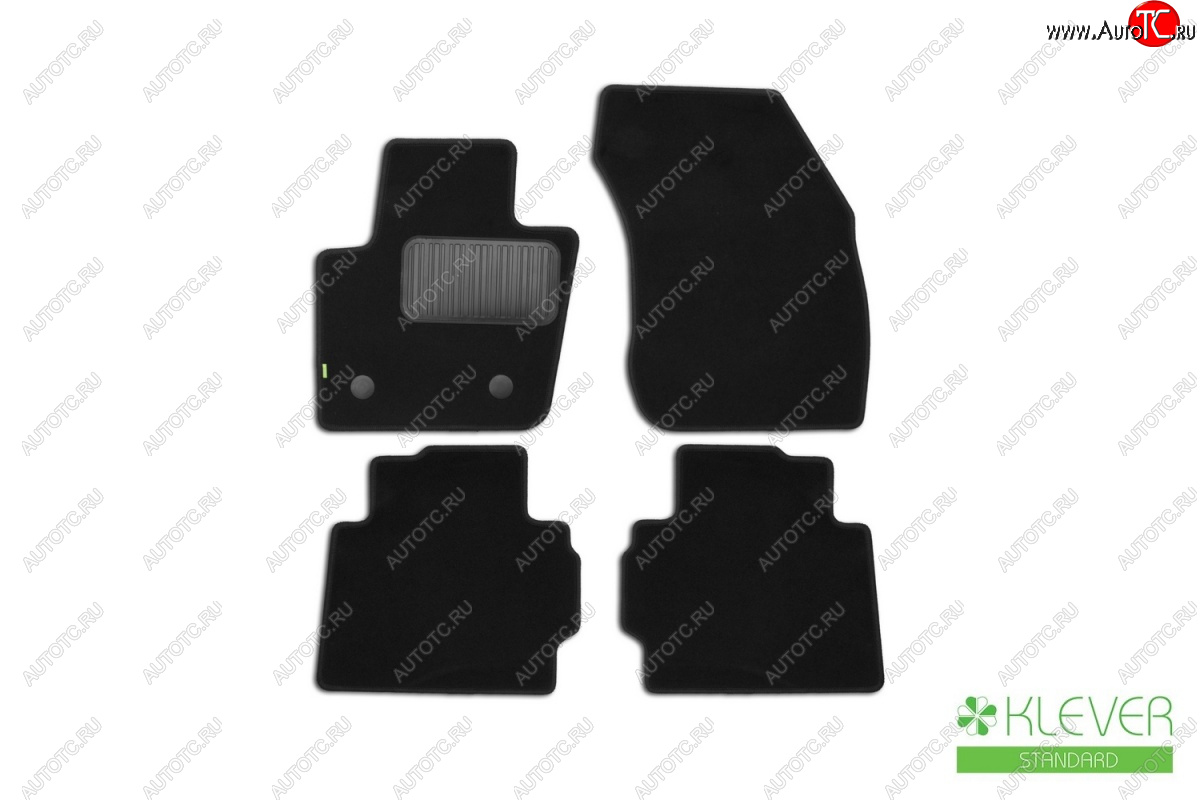 6 949 р. Коврики в салон Klever Standard (текстиль) Ford Mondeo MK5 CD391 дорестайлинг седан (2014-2018) (Черные)  с доставкой в г. Чебоксары