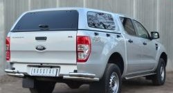 24 999 р. Защита заднего бампера (2 трубы Ø63 мм уголки, нержавейка) SLITKOFF Ford Ranger RapCab дорестайлинг (2011-2016)  с доставкой в г. Чебоксары. Увеличить фотографию 3