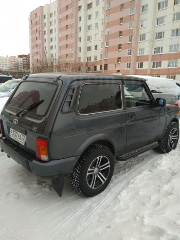 219 р. Накладки задней стойки на автомобиль Кураж широкие Лада нива 4х4 2121 (Legend) 3 дв. 2-ой рестайлинг (2021-2025) (Неокрашенные)  с доставкой в г. Чебоксары. Увеличить фотографию 2