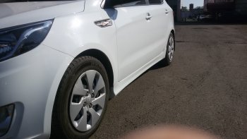 4 099 р. Пороги накладки Drive KIA Rio 3 QB хэтчбек 5 дв. рестайлинг (2015-2017) (Неокрашенные)  с доставкой в г. Чебоксары. Увеличить фотографию 7