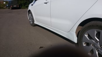 4 099 р. Пороги накладки Drive KIA Rio 3 QB хэтчбек 5 дв. рестайлинг (2015-2017) (Неокрашенные)  с доставкой в г. Чебоксары. Увеличить фотографию 5