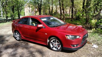 579 р. Реснички на фары Style Mitsubishi Lancer 10 CY седан дорестайлинг (2007-2010) (Неокрашенные)  с доставкой в г. Чебоксары. Увеличить фотографию 7