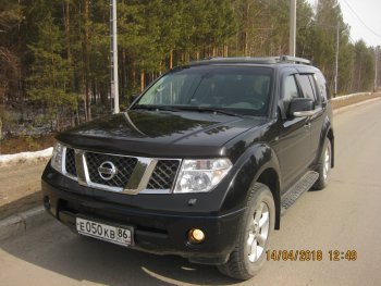 3 859 р. Молдинги дверей RA (узкие, комплект)  Nissan Pathfinder  R51 (2004-2014) дорестайлинг, рестайлинг (Поверхность глянец (под окраску), Неокрашенные)  с доставкой в г. Чебоксары. Увеличить фотографию 9
