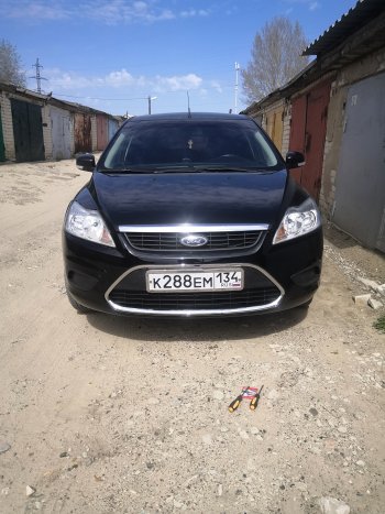 2 099 р. Вставка в центральную часть бампера SAT (с молдингом)  Ford Focus  2 (2007-2011) седан рестайлинг, универсал рестайлинг, хэтчбэк 3 дв. рестайлинг, хэтчбэк 5 дв. рестайлинг  с доставкой в г. Чебоксары. Увеличить фотографию 2
