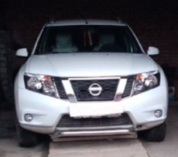 1 169 р. Защита переднего бампера Souz-96 (d60) Nissan Terrano D10 рестайлинг (2016-2022)  с доставкой в г. Чебоксары. Увеличить фотографию 2