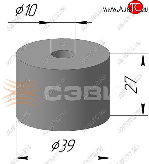 179 р. Комплект втулок переднего амортизатора СЭВИ-Эксперт ГАЗ Соболь 2217 Бизнес автобус 2-ой рестайлинг автобус (2010-2025)  с доставкой в г. Чебоксары