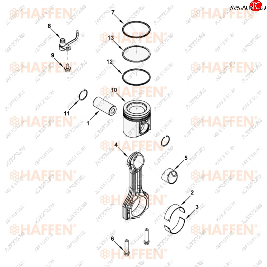 5 399 р. Комплект вкладышей шатунных (оригинал) ISF 2.8 HAFFEN ГАЗ Соболь 2217 автобус дорестайлинг  (1998-2002)  с доставкой в г. Чебоксары