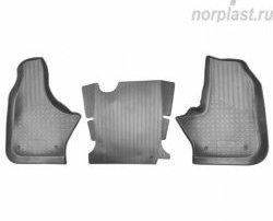 Комплект салонных ковриков Norplast Unidec (ручка КПП на приборке) ГАЗ ГАЗель Next A62,А65 автобус (2016-2025) (Цвет: черный)