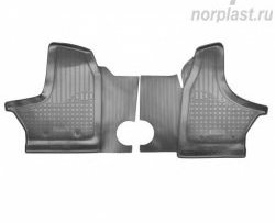 Комплект салонных ковриков Norplast Unidec (передние) ГАЗ ГАЗель Next A62,А65 автобус (2016-2025) (Цвет: черный)