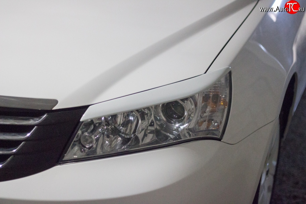889 р. Реснички на фары Кураж Geely Emgrand EC7 седан дорестайлинг (2009-2016) (Неокрашенные)  с доставкой в г. Чебоксары