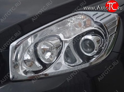 3 349 р. Накладки на фары СТ Geely GX7 (2011-2015) (Неокрашенные)  с доставкой в г. Чебоксары