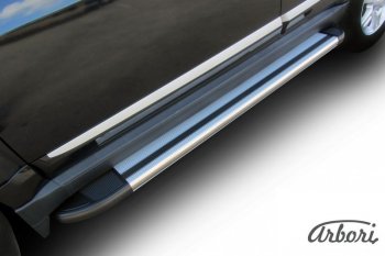 11 789 р. Порожки для ног Arbori Luxe Silver  Great Wall Hover H3 (2014-2016)  рестайлинг  с доставкой в г. Чебоксары. Увеличить фотографию 2