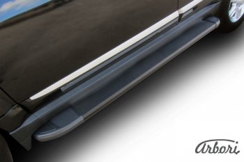 11 609 р. Порожки для ног Arbori Optima Black  Great Wall Hover H3 (2014-2016)  рестайлинг  с доставкой в г. Чебоксары. Увеличить фотографию 2