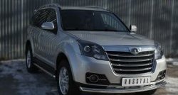 14 799 р. Одинарная защита переднего бампера диаметром 63 мм SLITKOFF  Great Wall Hover H3 (2014-2016)  рестайлинг  с доставкой в г. Чебоксары. Увеличить фотографию 4