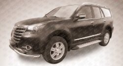 13 349 р. Алюминиевые пороги Slitkoff Optima Silver  Great Wall Hover H3 (2014-2016)  рестайлинг  с доставкой в г. Чебоксары. Увеличить фотографию 2