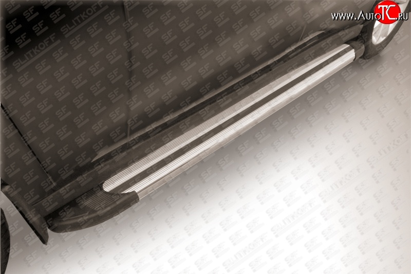 10 699 р. Алюминиевые пороги Slitkoff Luxe Silver  Haval H2 (2014-2021)  с доставкой в г. Чебоксары