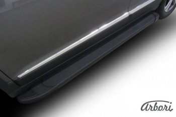 11 609 р. Порожки для ног Arbori Optima Black  Haval H6 (2013-2020) дорестайлинг  с доставкой в г. Чебоксары. Увеличить фотографию 2