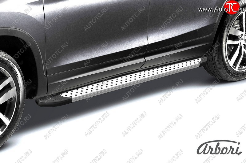 27 999 р. Порожки для ног Arbori Standart Silver  Haval H6 (2013-2020) дорестайлинг  с доставкой в г. Чебоксары