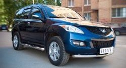 14 699 р. Одинарная защита переднего бампера диаметром 63 мм SLITKOFF  Great Wall Hover H5 (2010-2017)  с доставкой в г. Чебоксары. Увеличить фотографию 4