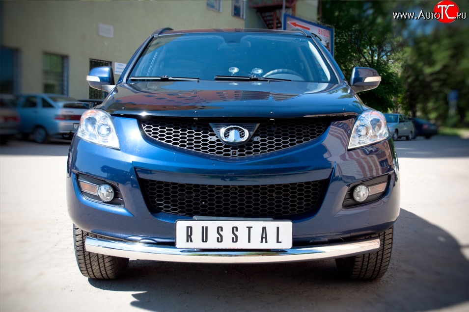 15 999 р. Одинарная защита переднего бампера диаметром 76 мм SLITKOFF  Great Wall Hover H5 (2010-2017)  с доставкой в г. Чебоксары
